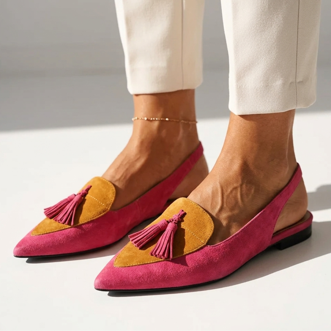 Suelen - Špicasti Slingback Ravni