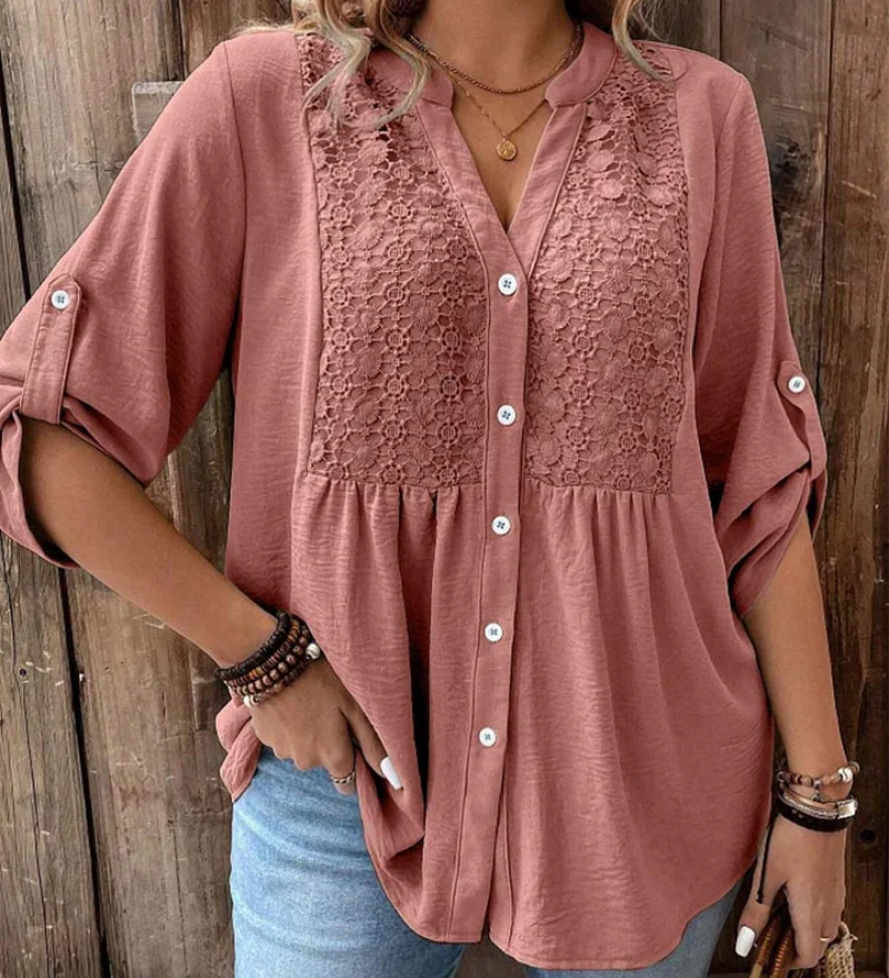 Ariadne – Bluza s V izrezom i gumbima