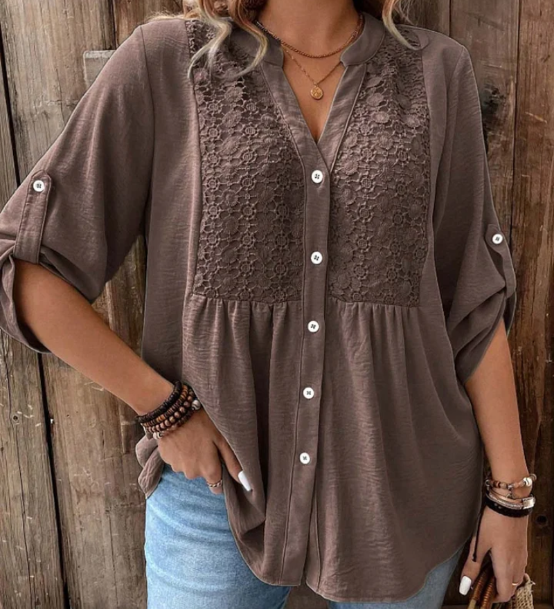 Ariadne – Bluza s V izrezom i gumbima