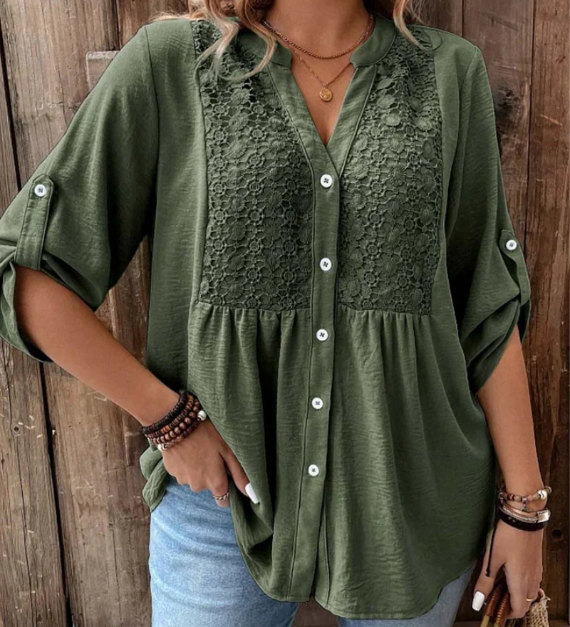 Ariadne – Bluza s V izrezom i gumbima