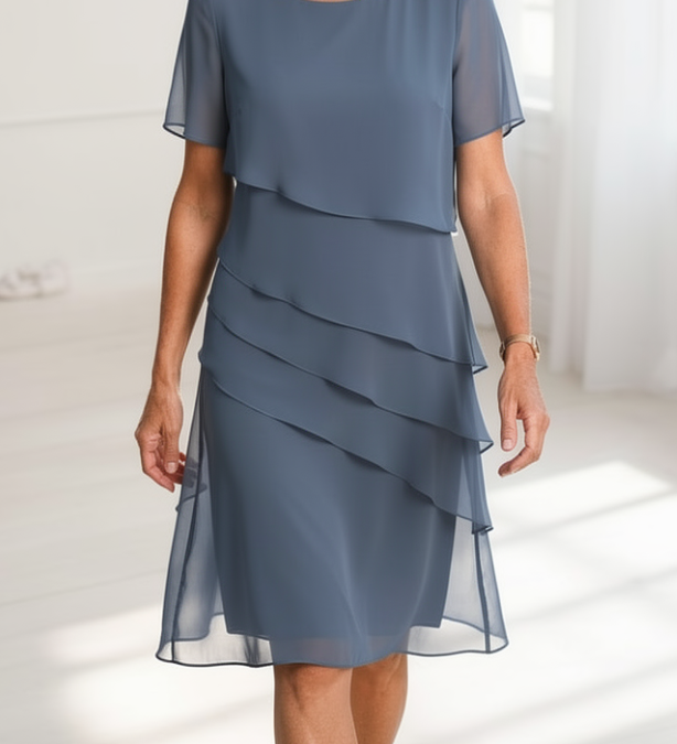Linda - Elegantna Haljina s Prugama