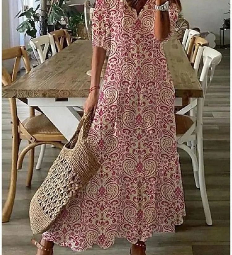 Kleoniki - Elegantna baršunasta maksi haljina s cvjetovima
