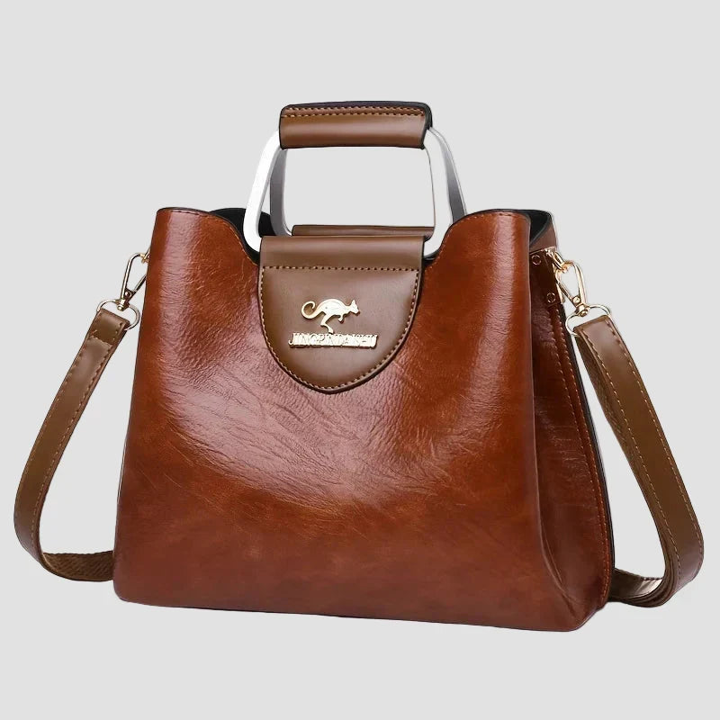 Anna - Elegantna Dvobojna Kožna Torba
