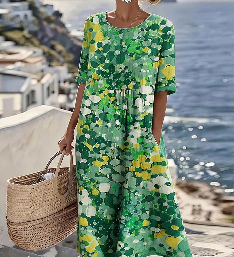 Ajla – elegantna cvjetna ljetna midi haljina