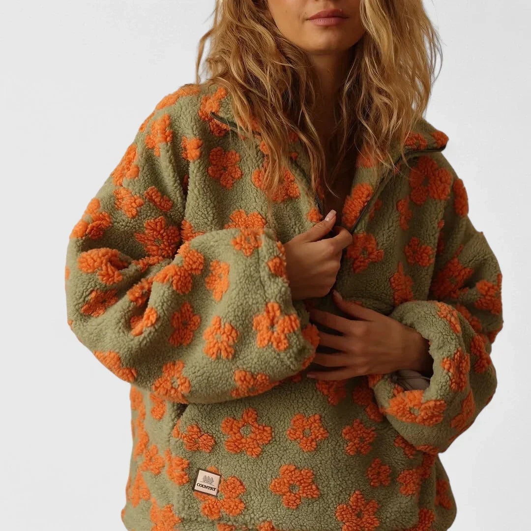 Melpomene – Topla Cvjetna Fleece Jakna