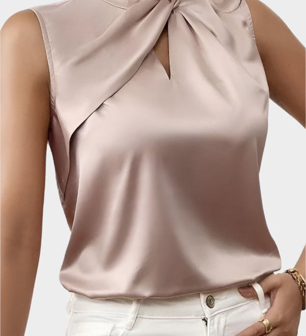Elegantna Satin Bluzica Bez Rukava