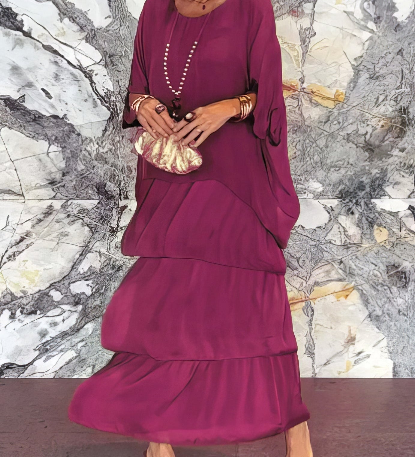 Caroline | Elegantna maksi haljina, udobna za sve prilike